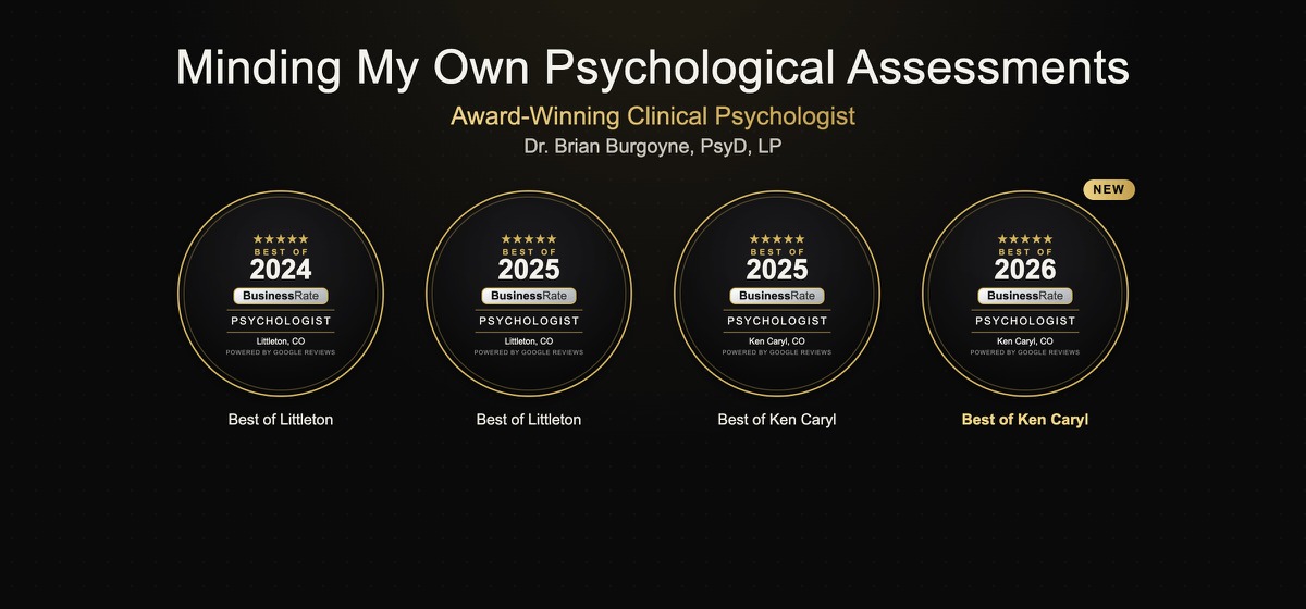 Best of Littleton and Best of Ken Caryl awards for Clinical Psychologist, 2024 to 2026, by BusinessRate based on Google reviews